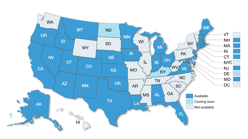 Immunization Link availability by US State